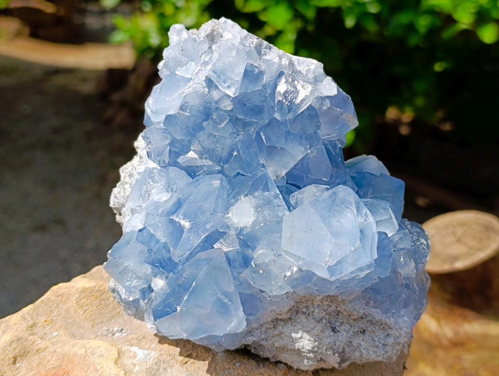Natural Blue Celestite Specimens x 2 From Sakoany, Madagascar