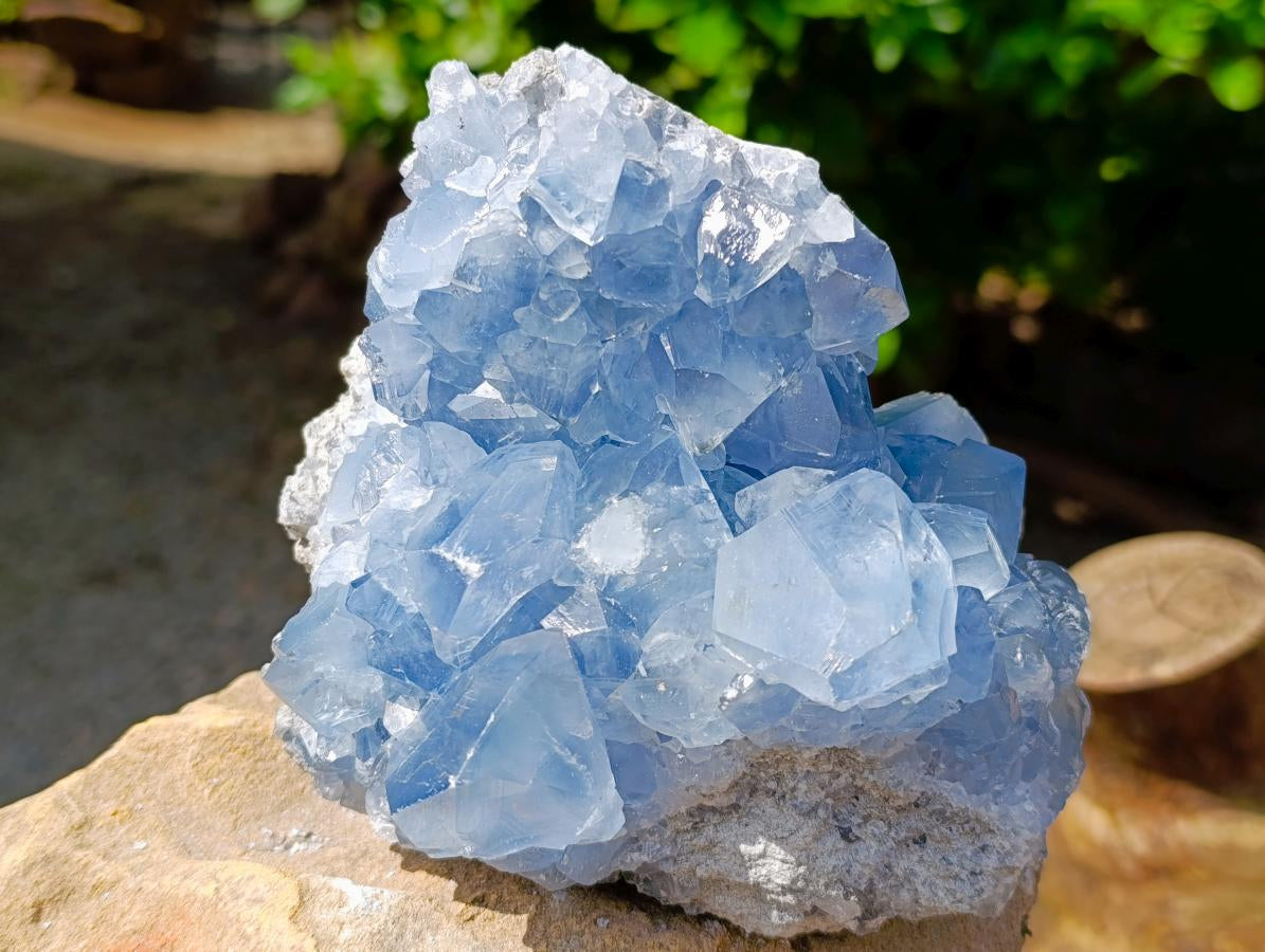 Natural Blue Celestite Specimens x 2 From Sakoany, Madagascar