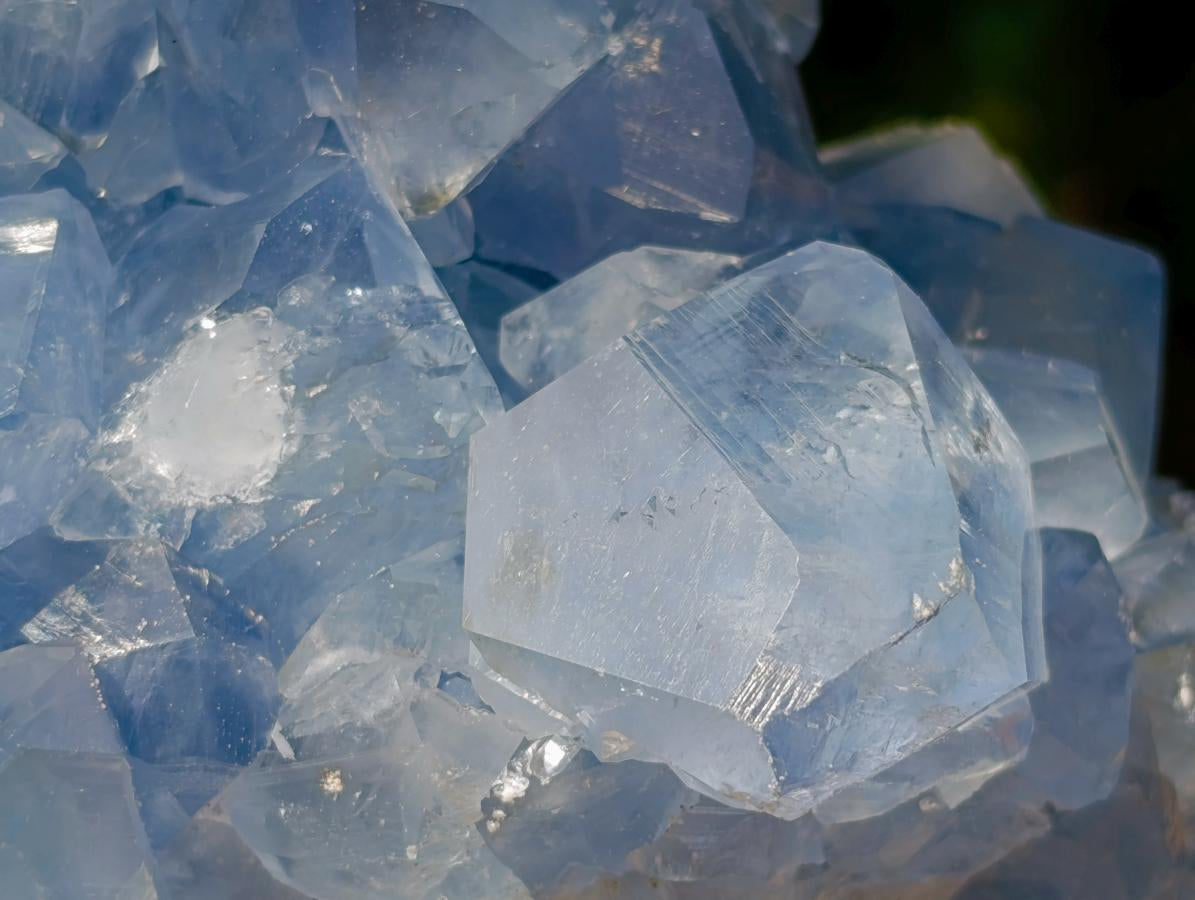 Natural Blue Celestite Specimens x 2 From Sakoany, Madagascar