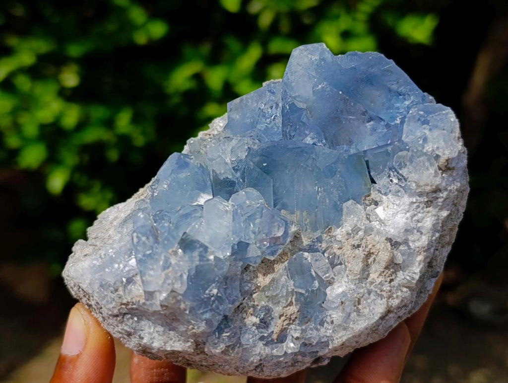 Natural Blue Celestite Specimens x 2 From Sakoany, Madagascar