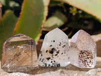 Polished Mixed Inclusions Quartz Crystals x 12 From Madagascar