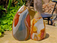 Polished Polychrome Jasper Flames x 6 From NW Coast, Madagascar