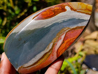 Polished Polychrome Jasper Flames x 6 From NW Coast, Madagascar