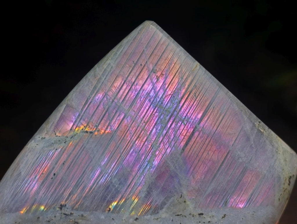 Polished Rare Purple Sunset Labradorite Standing Free Forms x 3 From Madagascar