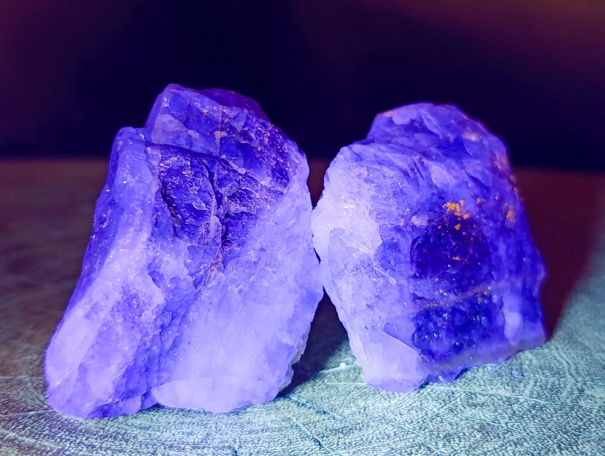 Natural Watermelon Fluorite Cobbed Specimens x 24 From Uis, Namibia