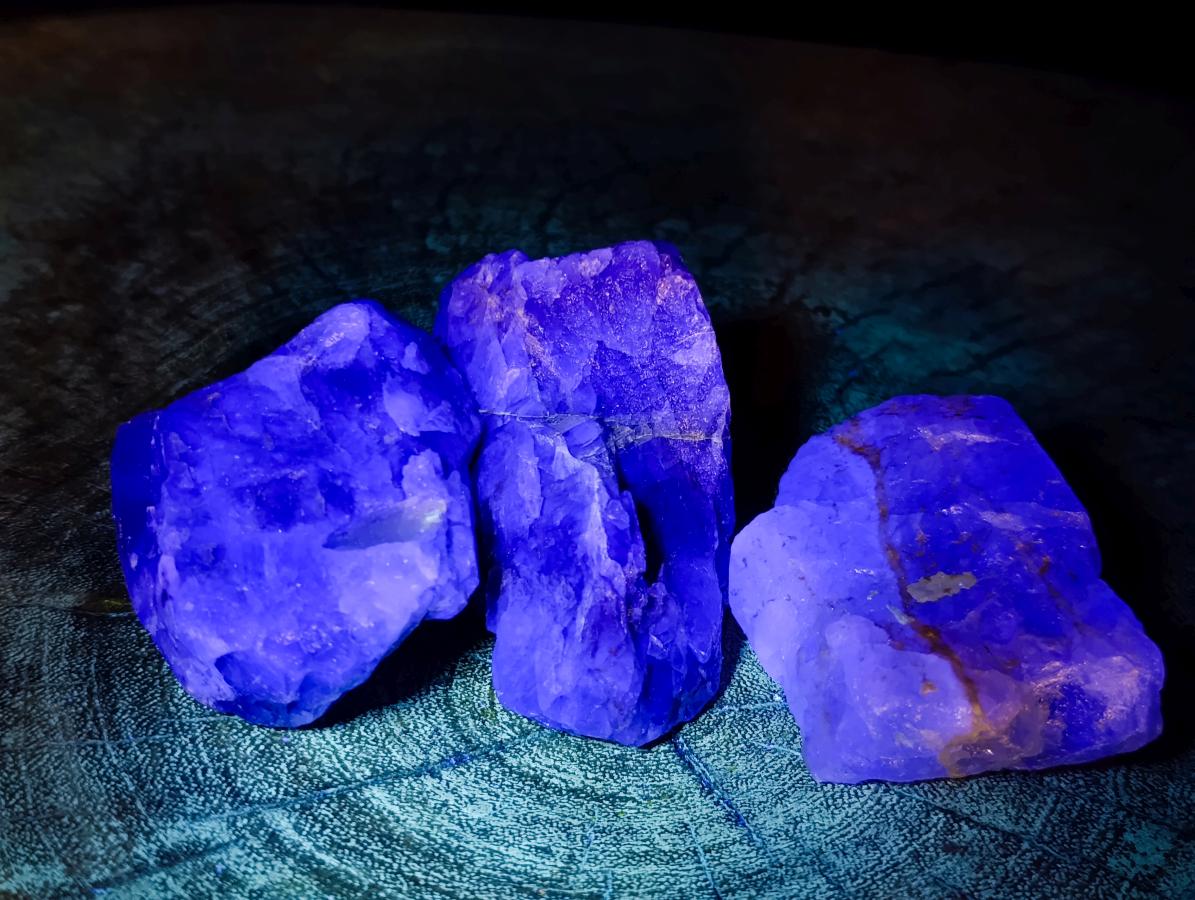 Natural Watermelon Fluorite Cobbed Specimens x 24 From Uis, Namibia