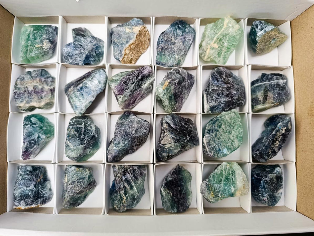 Natural Watermelon Fluorite Cobbed Specimens x 24 From Uis, Namibia