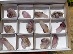 Natural Window Amethyst Crystals x 12 From Chiredzi, Zimbabwe