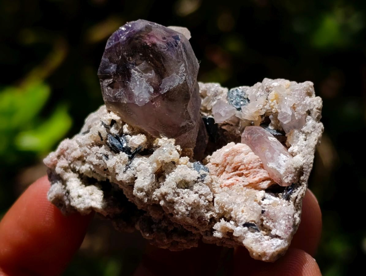 Natural Window Amethyst Crystals x 12 From Chiredzi, Zimbabwe