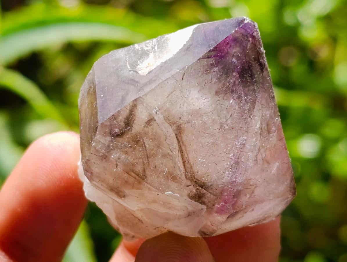 Natural Window Amethyst Crystals x 12 From Chiredzi, Zimbabwe