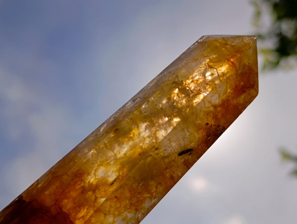Polished Golden Healer Quartz Crystals x 2 From Ambatofinandrahana, Madagascar