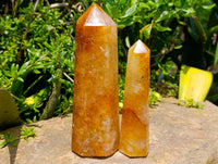 Polished Golden Healer Quartz Crystals x 2 From Ambatofinandrahana, Madagascar