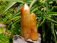 Polished Golden Healer Quartz Crystals x 2 From Ambatofinandrahana, Madagascar