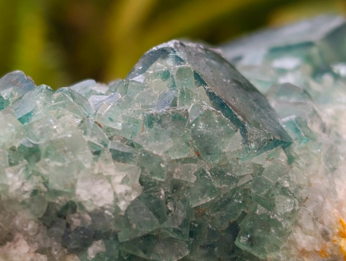 Natural XL Green Fluorite Cluster Specimens x 3 From Mandrosonoro, Madagascar