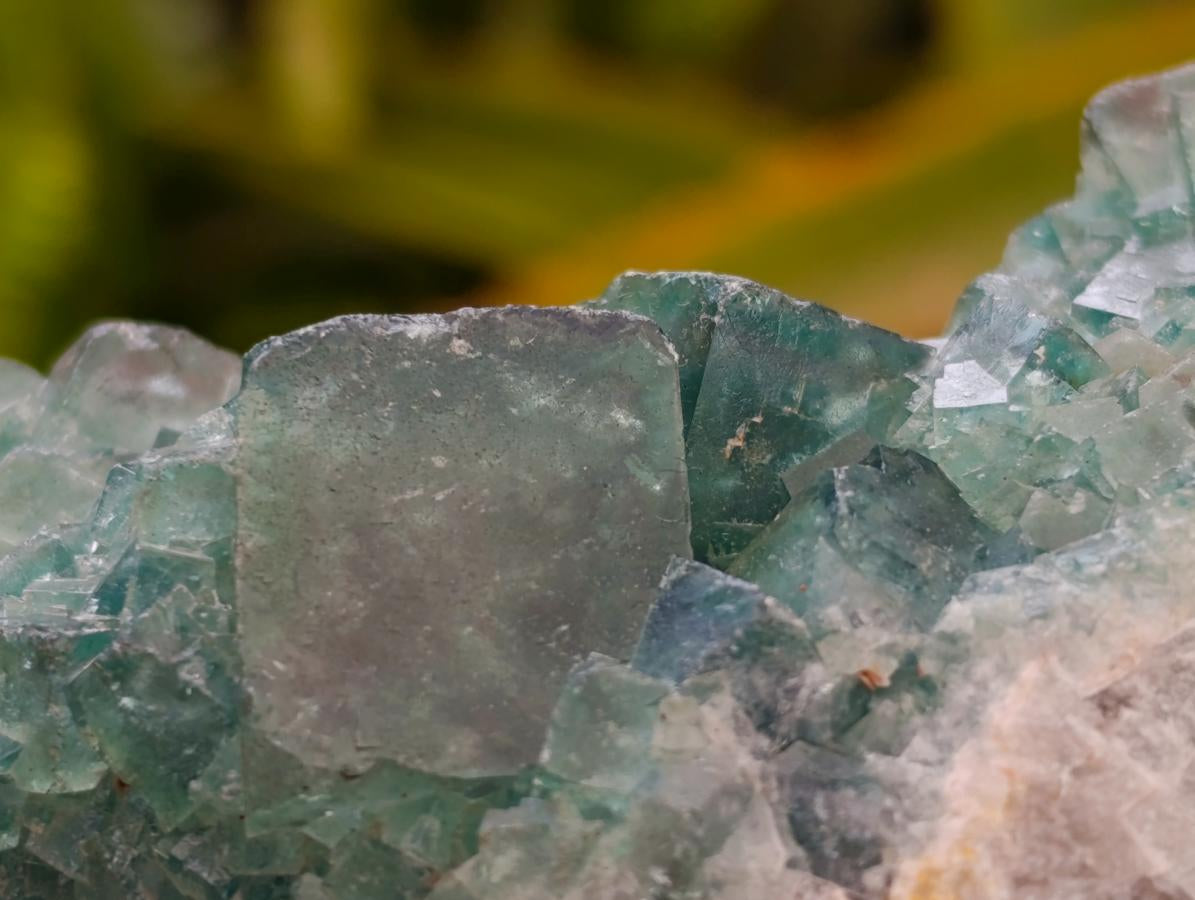 Natural XL Green Fluorite Cluster Specimens x 3 From Mandrosonoro, Madagascar