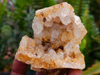 Natural Golden Limonite Quartz Clusters x 6 From Solwezi Zambia