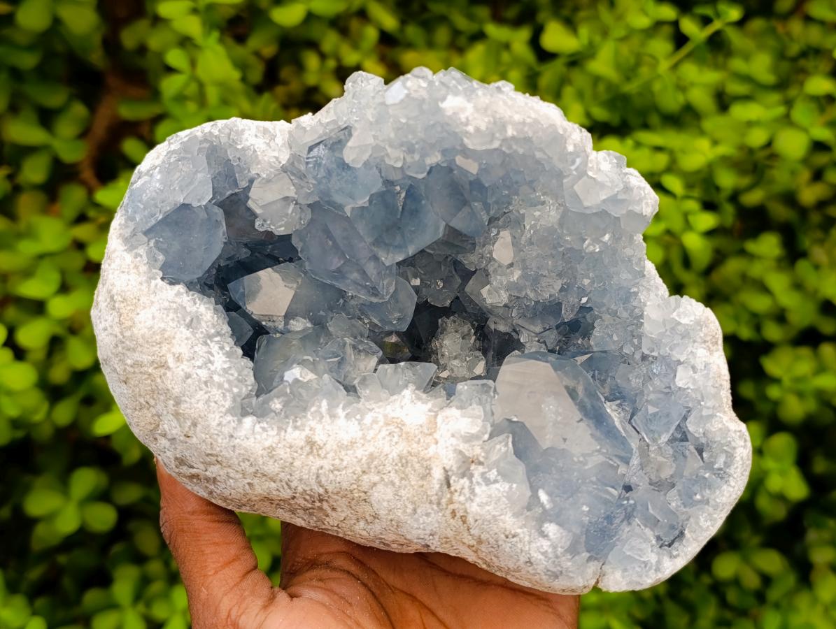 Natural Large Blue Celestite Geode Specimen x 1 From Sakoany, Madagascar