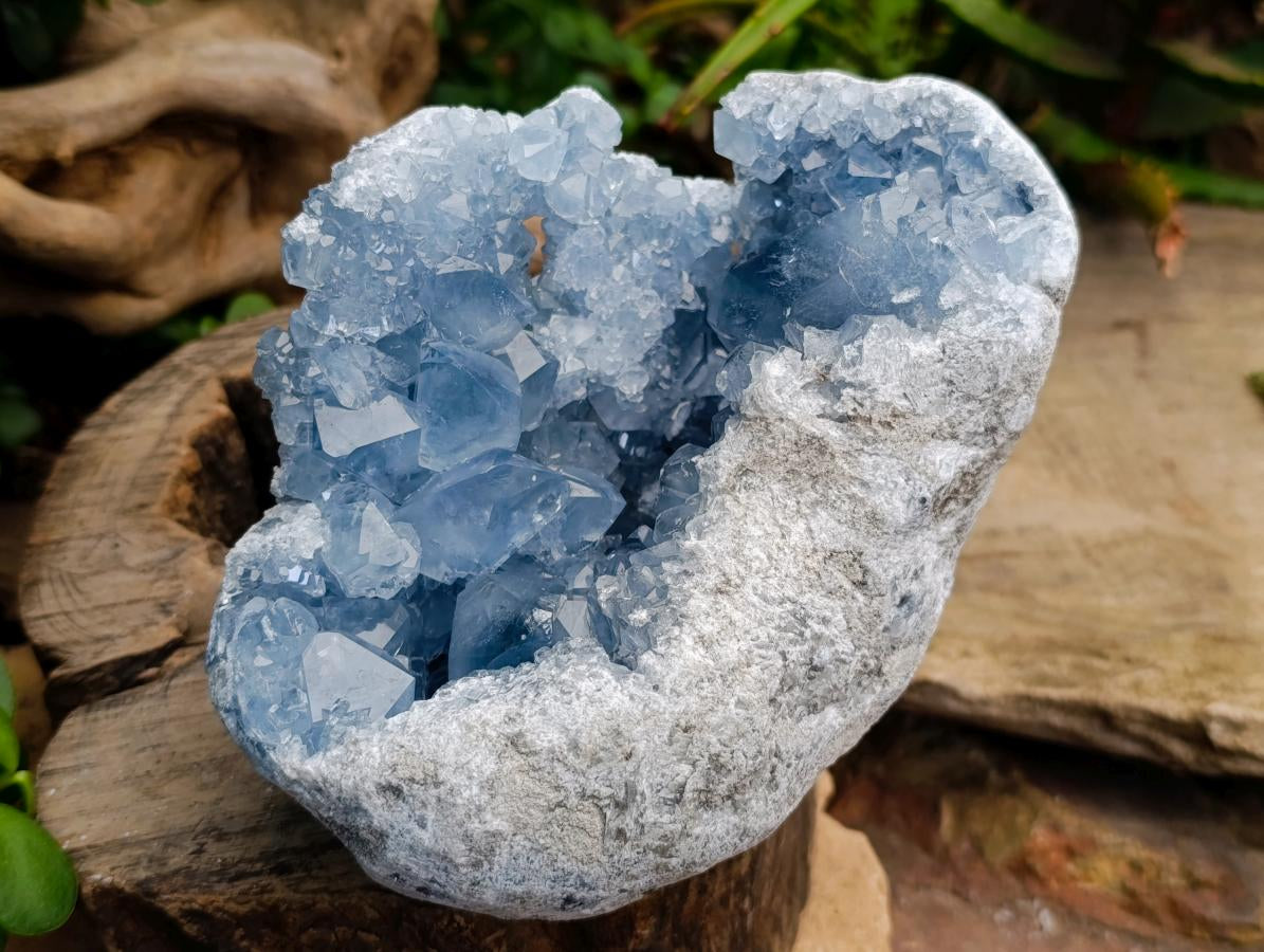 Natural Large Blue Celestite Geode Specimen x 1 From Sakoany, Madagascar