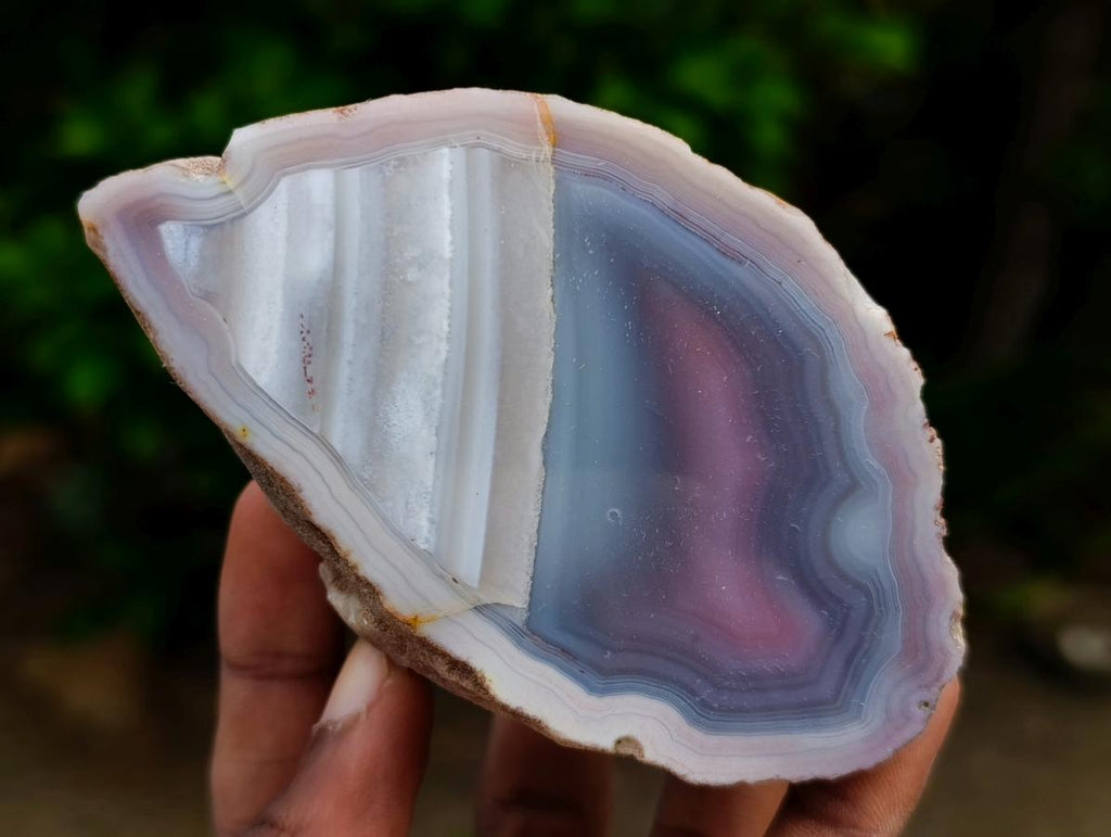 Polished On One Side Red Shashe River Agate Nodules x 4 From Shashe River, Zimbabwe