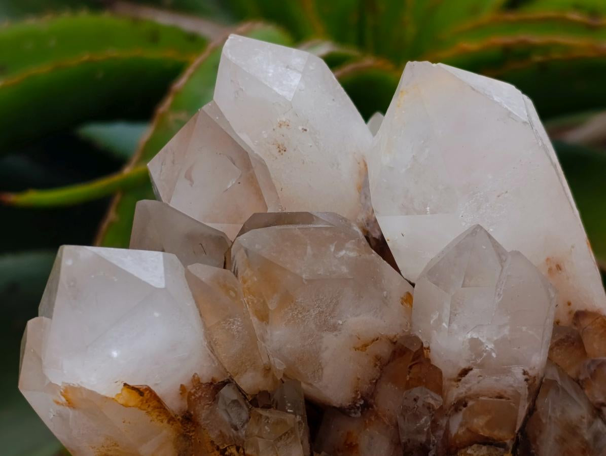 Natural Clear Cascading Quartz Crystal Clusters x 3 From Madagascar