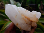Natural Clear Cascading Quartz Crystal Clusters x 3 From Madagascar
