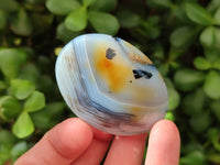 Polished Banded Agate Galets x 35 From Madagascar