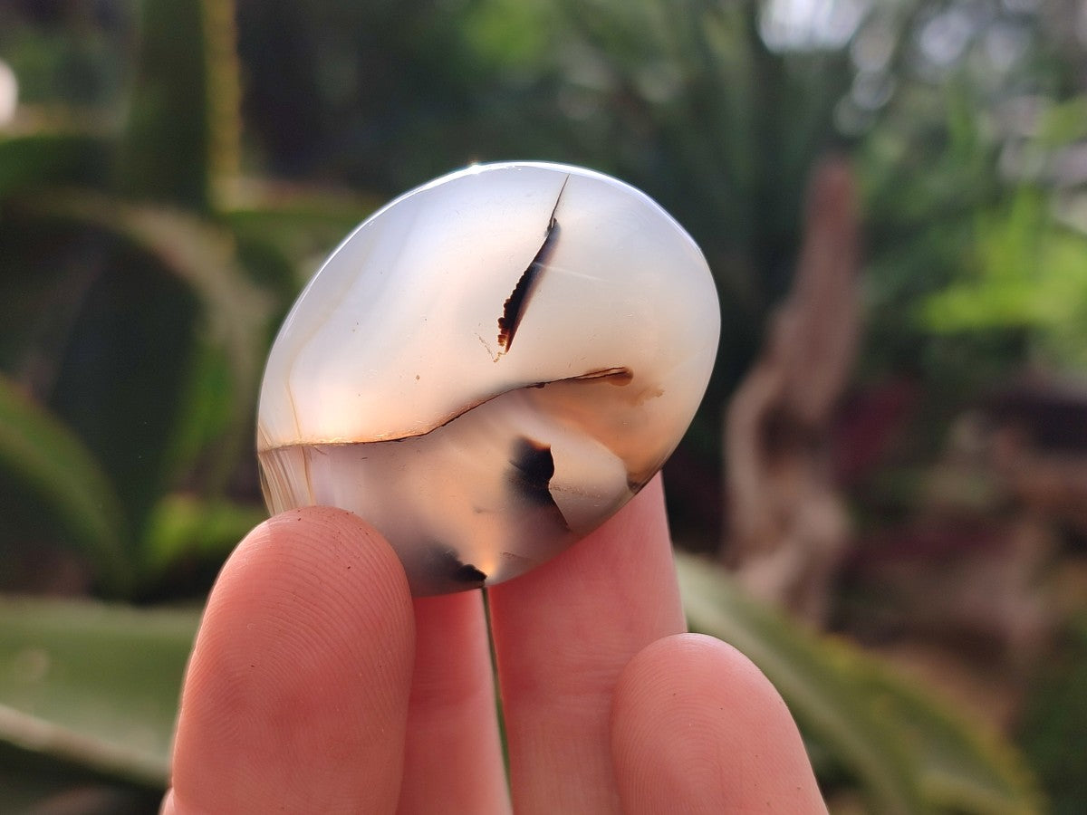 Polished Banded Agate Galets x 35 From Madagascar