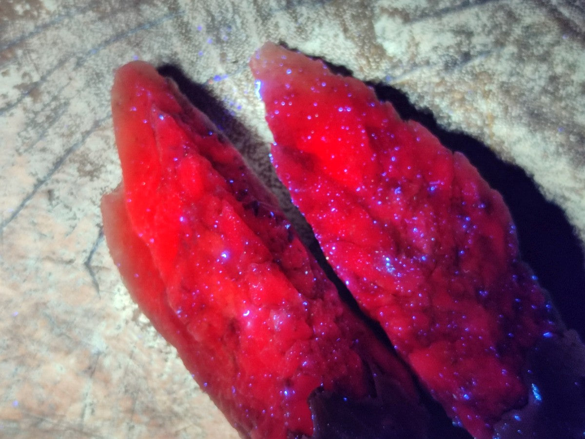 Natural Drusy Quartz Coated Spearhead Calcite Specimens x 6 From Albert's Mountain, Lesotho
