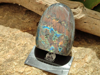 Polished Rare Purple Sunset Flash Labradorite Standing Free Forms x 3 From Madagascar