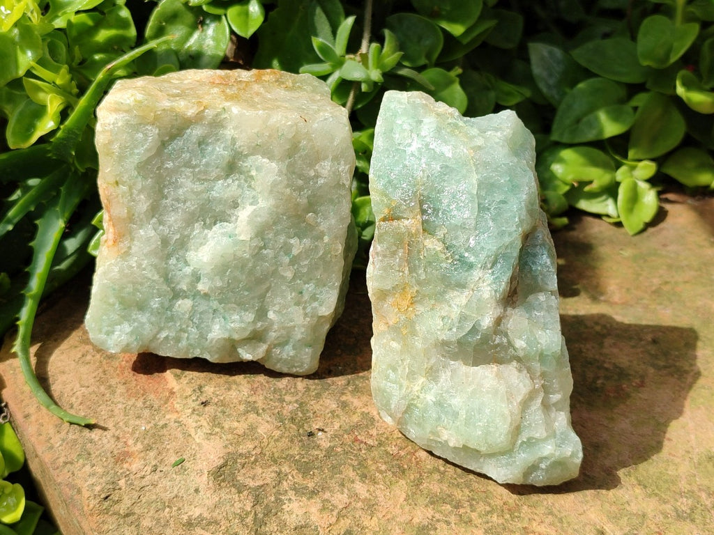 Natural Cobbed Aquamarine Specimens x 4 From Northern Cape, South Africa