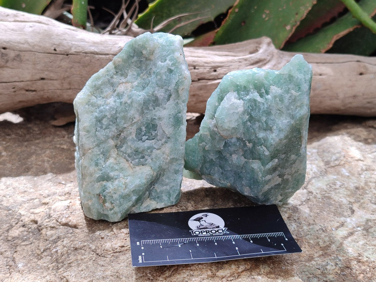 Natural Cobbed Aquamarine Specimens x 4 From Northern Cape, South Africa