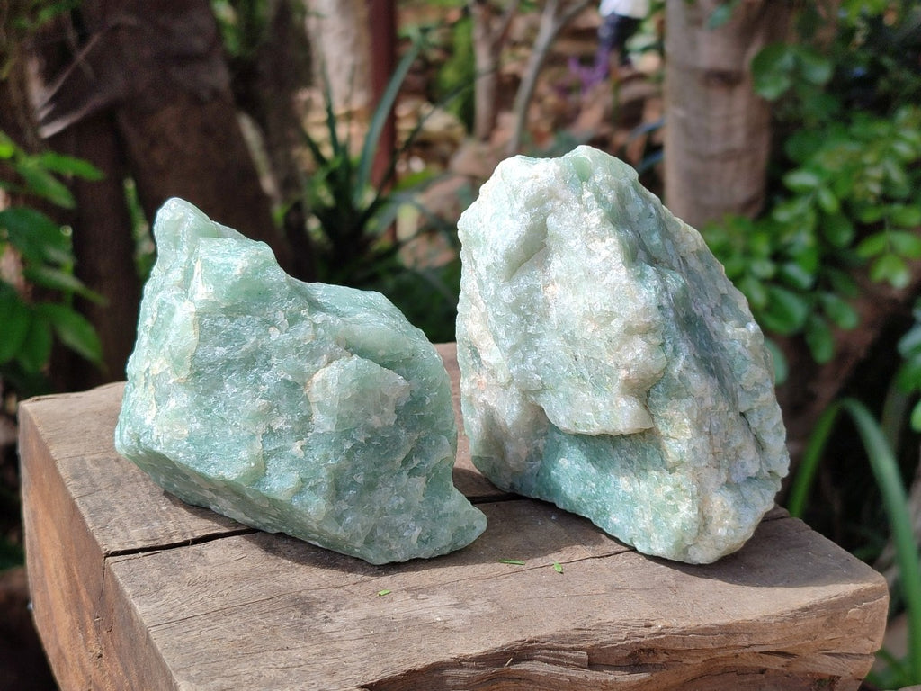 Natural Cobbed Aquamarine Specimens x 4 From Northern Cape, South Africa