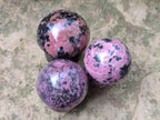 Polished Rhodonite Gemstone Mushrooms x 6 From Ambindavato, Madagascar - Toprock Gemstones and Minerals 