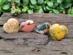 Polished Mixed Ocean Jasper and Polychrome Jasper Mini Hearts x 35 From Madagascar