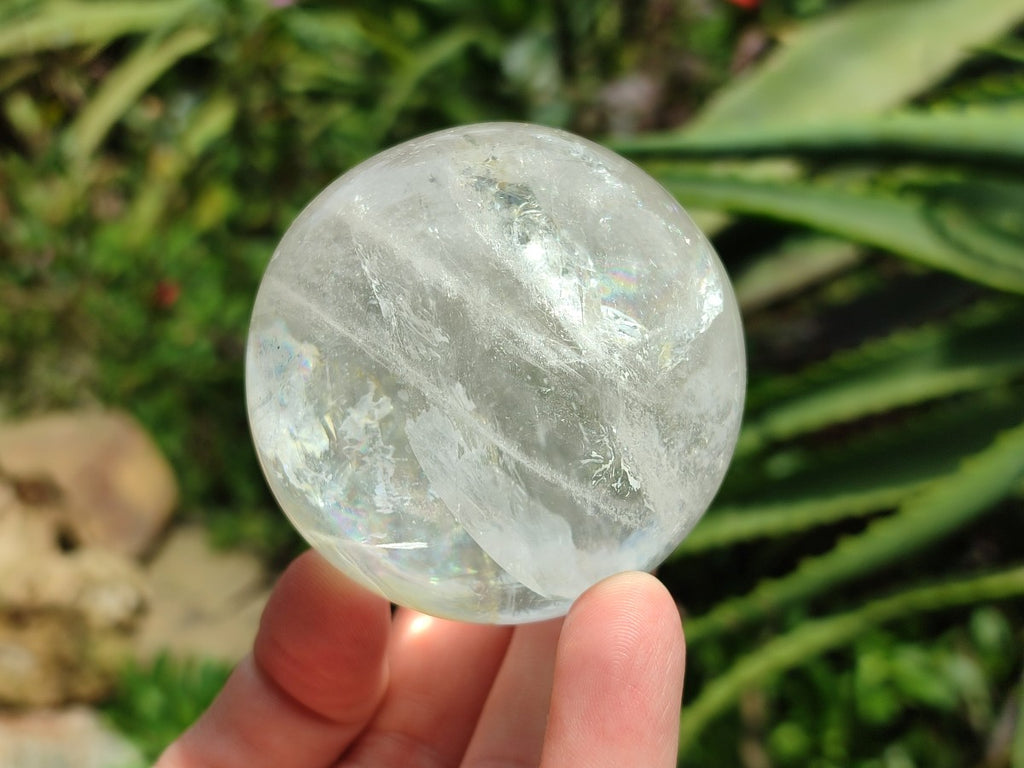 Polished Clear Quartz Crystal Balls x 4 From Madagascar