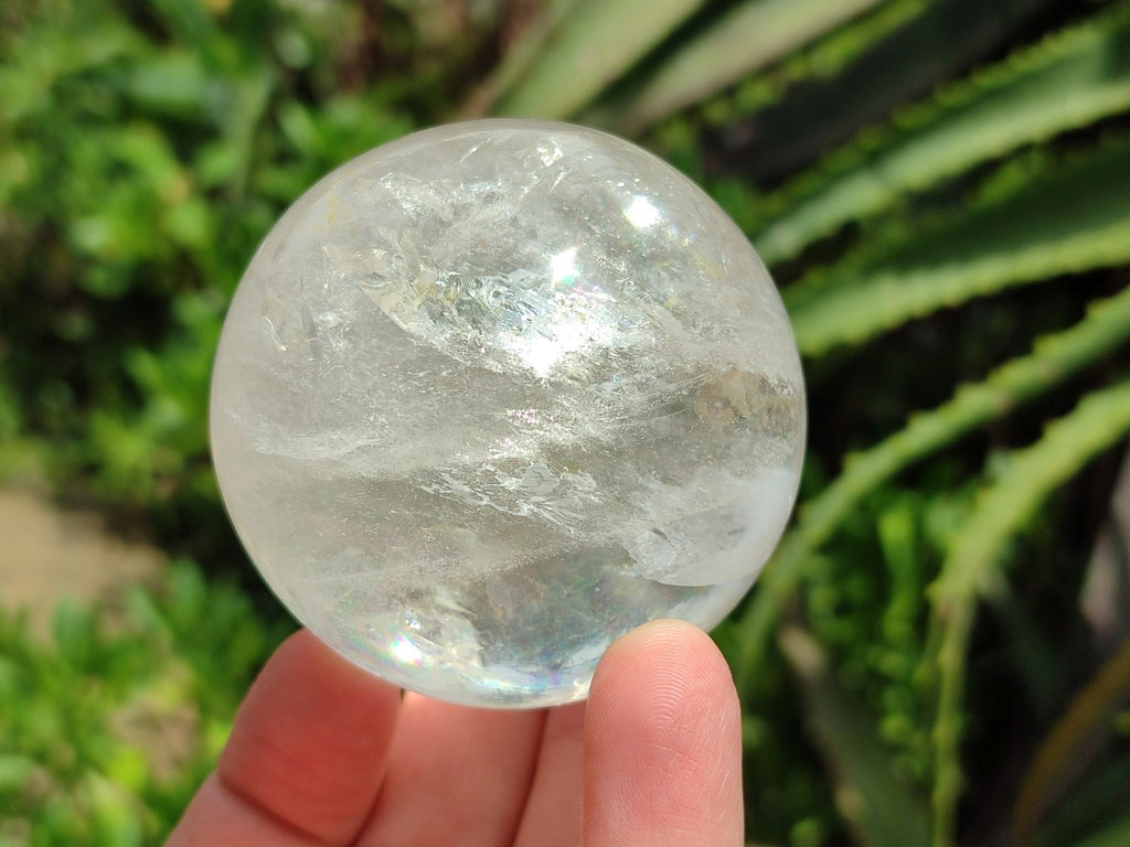 Polished Clear Quartz Crystal Balls x 4 From Madagascar