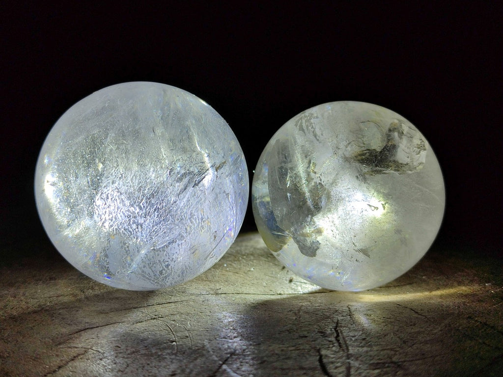 Polished Clear Quartz Crystal Balls x 4 From Madagascar