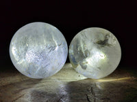 Polished Clear Quartz Crystal Balls x 4 From Madagascar