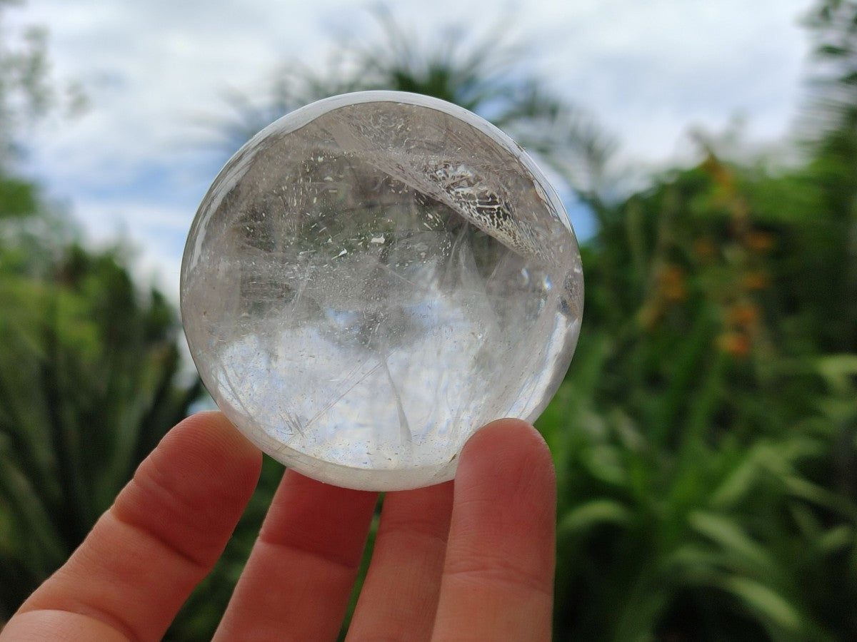 Polished Clear Quartz Crystal Balls x 4 From Madagascar