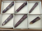 Polished Lepidolite with Pink Rubellite Tourmaline Crystals x 6 From Ambatondrazaka, Madagascar