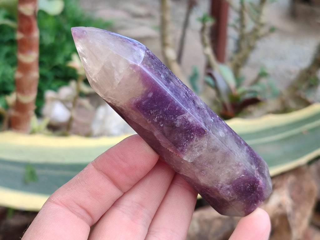 Polished Lepidolite with Pink Rubellite Tourmaline Crystals x 6 From Ambatondrazaka, Madagascar