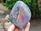 Polished Rare Purple Sunset Flash Labradorite Standing Free Forms x 2 From Madagascar