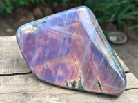 Polished Rare Purple Sunset Flash Labradorite Standing Free Forms x 2 From Madagascar