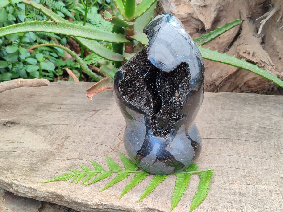 Polished Septerye Sauvage "Dragons Egg" Geode Standing Free Form x 1 From Mahajanga, Madagascar