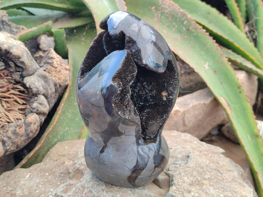 Polished Septerye Sauvage "Dragons Egg" Geode Standing Free Form x 1 From Mahajanga, Madagascar