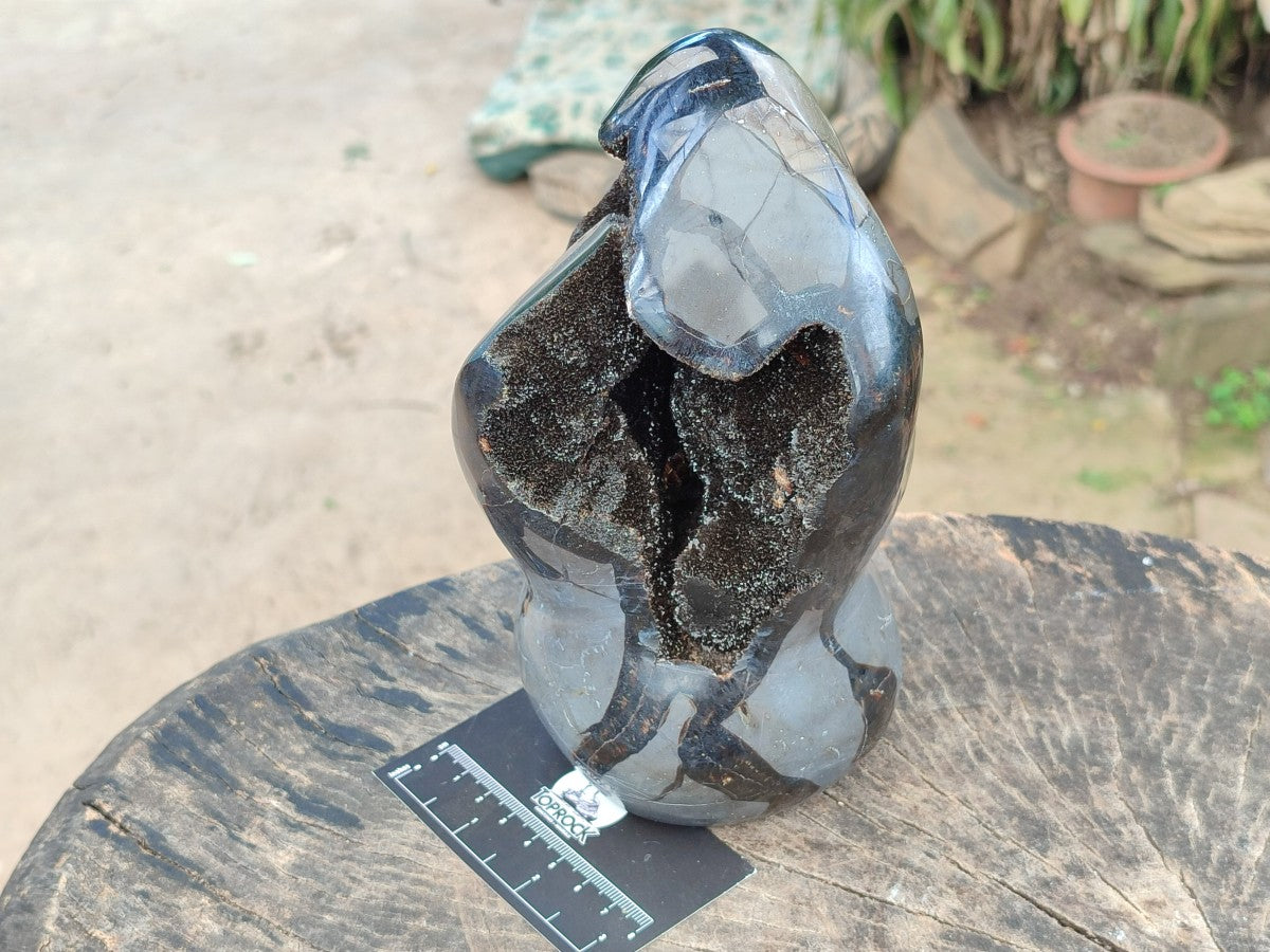 Polished Septerye Sauvage "Dragons Egg" Geode Standing Free Form x 1 From Mahajanga, Madagascar