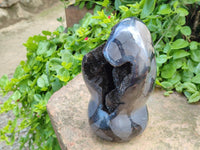 Polished Septerye Sauvage "Dragons Egg" Geode Standing Free Form x 1 From Mahajanga, Madagascar