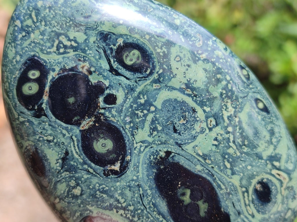 Polished Mixed Stromatolite Sphere and Standing Free Forms x 3 From Katsepy, Madagascar