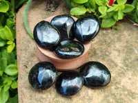 Polished Mini Black Tourmaline Free Forms x 35 From Madagascar