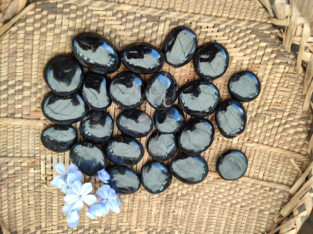 Polished Mini Black Tourmaline Free Forms x 35 From Madagascar - Toprock Gemstones and Minerals 